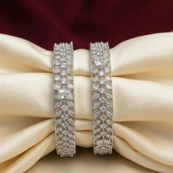 Jenny American Diamond Bangle - White