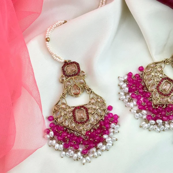 Jaspreet Premium Reverse AD Set - Hot Pink