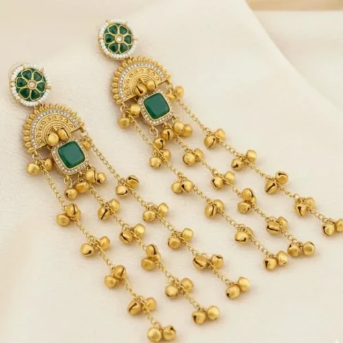 IMG-20251201-WA0029 Sadhna Premiun Kashmiri With Monalisa Stone and Pachi Kundan - Green