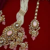 Sanvi  Polki Dupe Kundan Choker Set - Pink