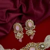 Sanvi  Polki Dupe Kundan Choker Set - Pink