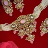 Sanvi  Polki Dupe Kundan Choker Set - Pink