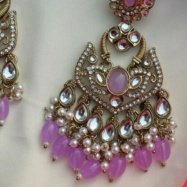 Lavya Premium Pakistani Ethnic Earing - Lavender