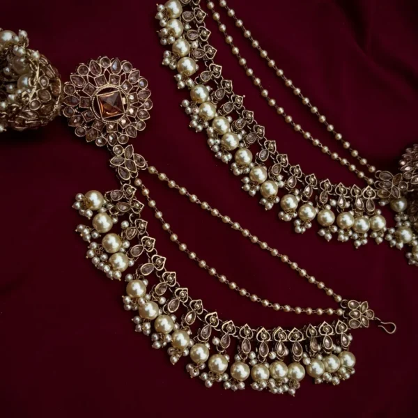 Maha 2.O Premium Reverse American Diamond Jhumka Set