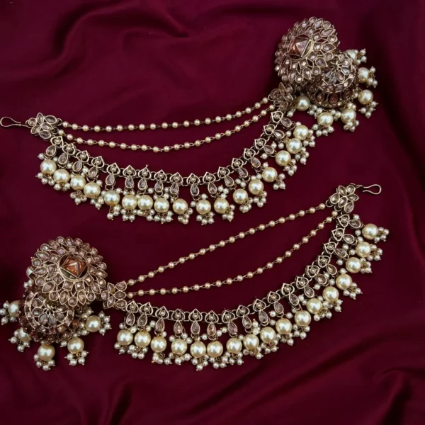 Maha 2.O Premium Reverse American Diamond Jhumka Set