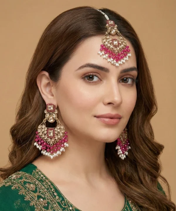 Jaspreet Premium Reverse AD Set - Hot Pink