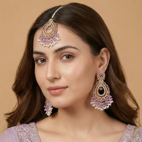 Jasleen Premium Reverse AD Set - Purple