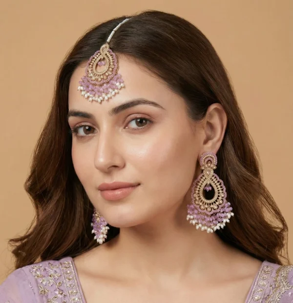 Jasleen Premium Reverse AD Set - Purple