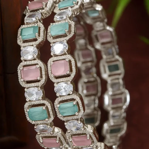 Diana American Diamond Bangle - Pastel