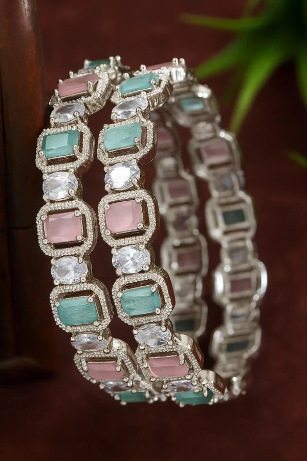 Diana American Diamond Bangle - Pastel