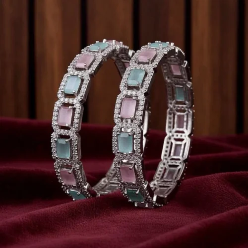 Amelia American Diamond Bangle - Pastel