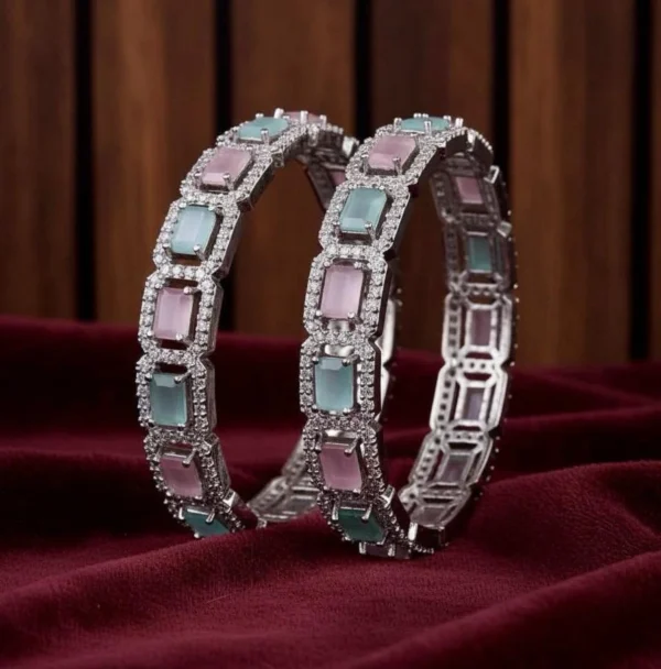 Amelia American Diamond Bangle - Pastel