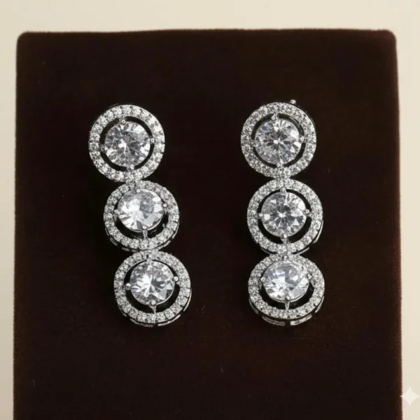 Lara Premium American Diamond Set - White