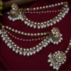 Niharika Premium Brass Mirror Jhumka With Mangteeka