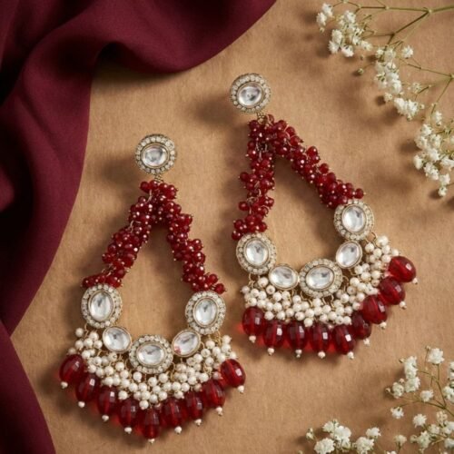 WhatsApp Image 2025-12-30 at 11.18.37 PM (2) Shanaya 2.O Premium Statement Chandbali - Maroon