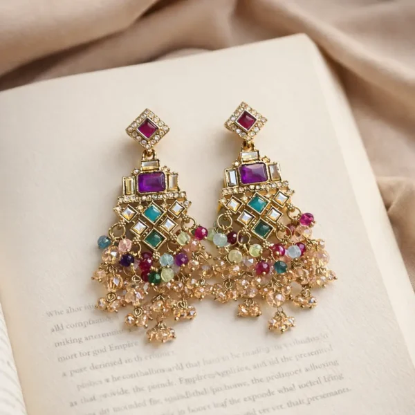 Mrunal Premium Reverse AD Kundan Earring