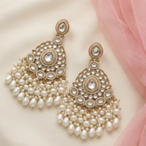 Andaleeb Designer Earring - White