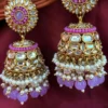 Najar Premium Polki Jhumka - Lavender