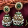 Najar Premium Polki Jhumka - Green