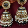 Najar Premium Polki Jhumka - Black