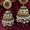 Najar Premium Polki Jhumka - Purple