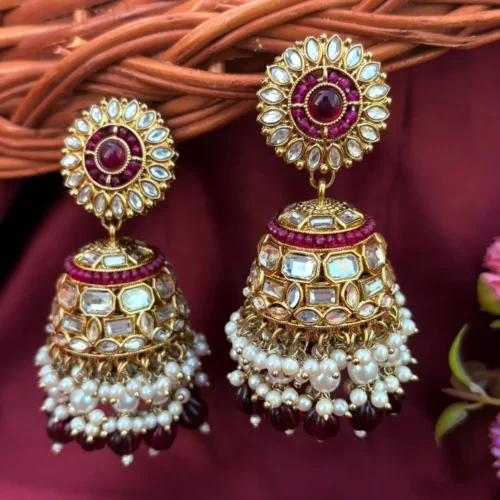 WhatsApp Image 2026-01-01 at 7.02.41 PM Najar Premium Polki Jhumka - Purple