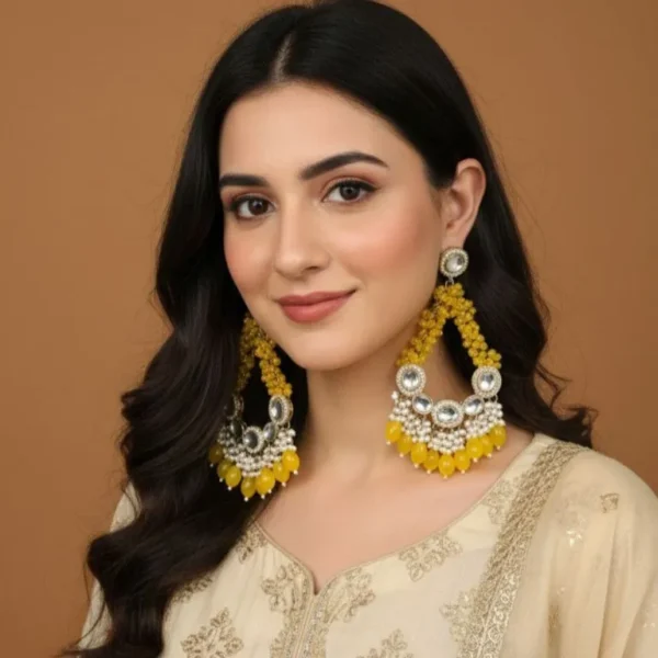 Shanaya 2.O Premium Statement Chandbali - Yellow
