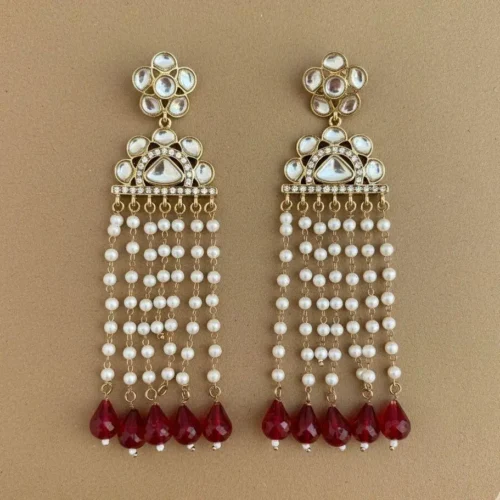 WhatsApp Image 2026-01-24 at 5.21.21 PM Arti Premium Statement Earring - Maroon