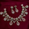 Anam American  Diamond  Necklace Set - Pink
