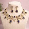 Anam American  Diamond  Necklace Set - Violet