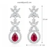 Evelyn Premium American Diamond Set - Ruby