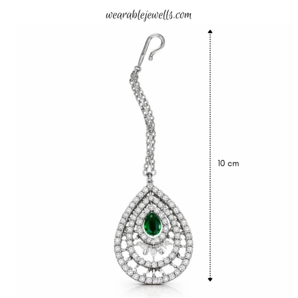 Ankita Lokhande Inspired Premium American Diamond Set  - Green