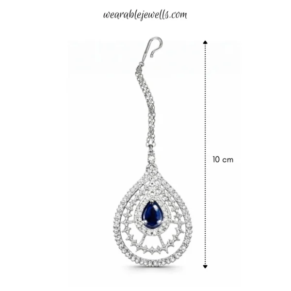 Ankita Lokhande Inspired Premium American Diamond Set  - Blue