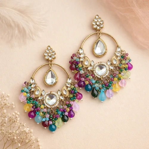 0f2d74a8-48ba-41c7-bcdb-67fa5cccfa26 Aamna Bollywood Inspired Chandbali - Multi