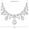 Anam 2.O American Diamond Necklace Set - White