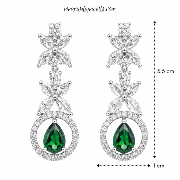 Evelyn Premium American Diamond Set - Green
