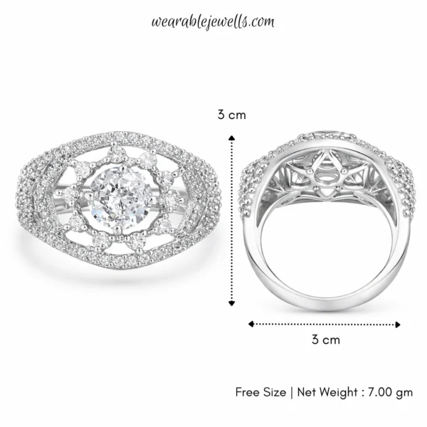 Sophia American Diamond Ring - Free Size