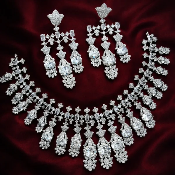 Hoor Premium American Diamond With Uncut CZ - White