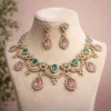 Anam American  Diamond  Necklace Set - Multi