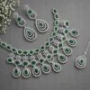 Ankita Lokhande Inspired Premium American Diamond Set  - Green