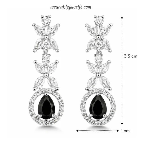 Evelyn Premium American Diamond Set - Black