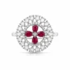 Evelyn Ruby American Diamond Ring  - Free Size