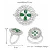 Evelyn Green American Diamond Ring  - Free Size