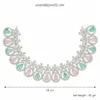Evelyn Premium American Diamond Set - Pastel