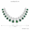 Evelyn Premium American Diamond Set - Green