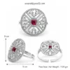 Eva Ruby American Diamond Ring - Free Size
