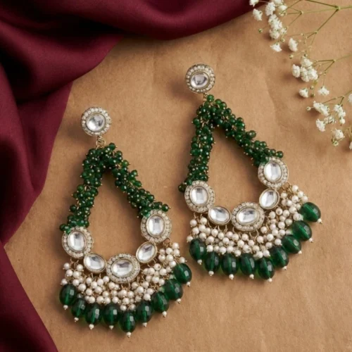 Shanaya 2.O Premium Statement Chandbali - Green