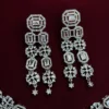 Humaira Premium 3 Layer American Diamond Set - White