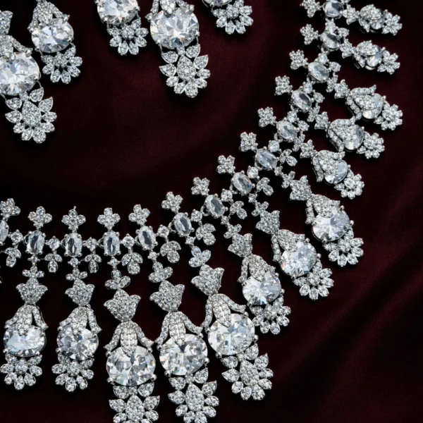 Hoor Premium American Diamond With Uncut CZ - White