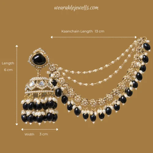 Sukhpreet Premium Pakistani Jadau Bahubali Set - Black